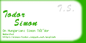 todor simon business card